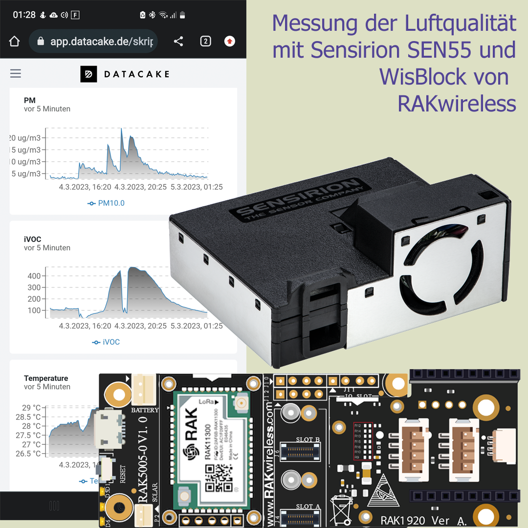 Messung der Luftqualität mit Sensirion SEN55 und WisBlock von ...